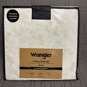 Wrangler 6-Piece Sheet Set with Cowboy Pattern